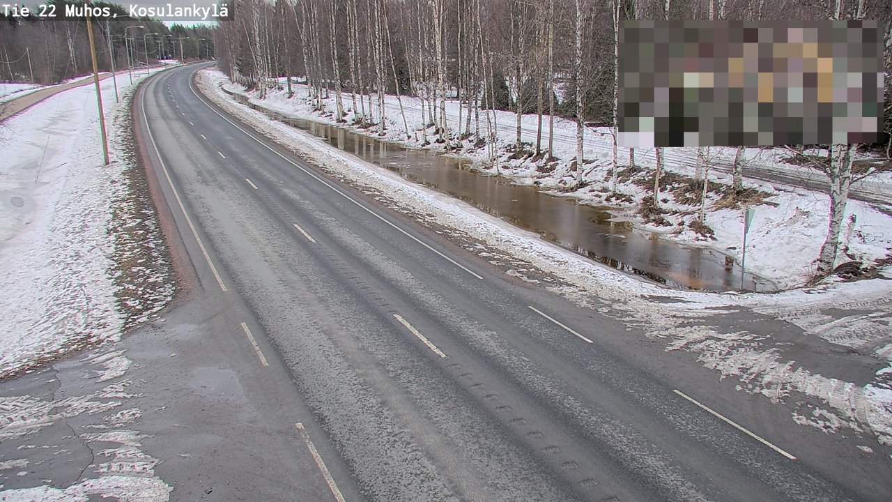 Weather Camera Image Väg 22 Muhos, Kosulankylä, Muhos, Pohjois-Pohjanmaa