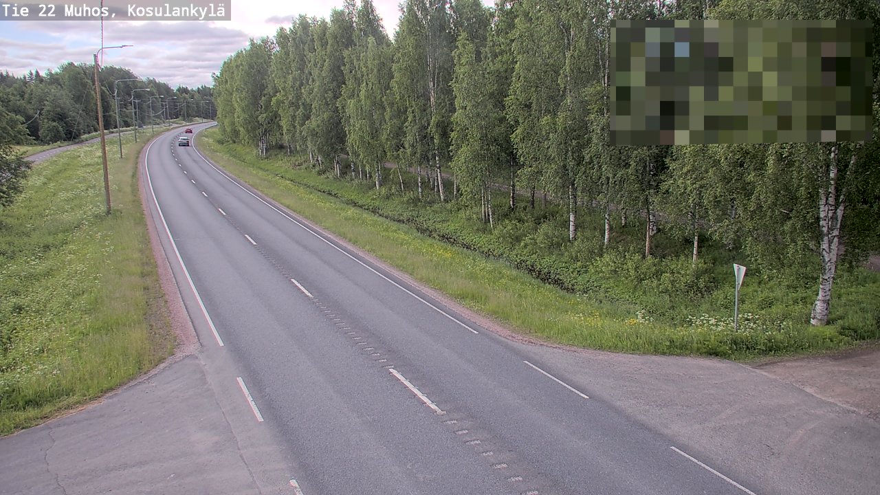 Weather Camera Image Road 22 Muhos, Kosulankylä, Muhos, Pohjois-Pohjanmaa