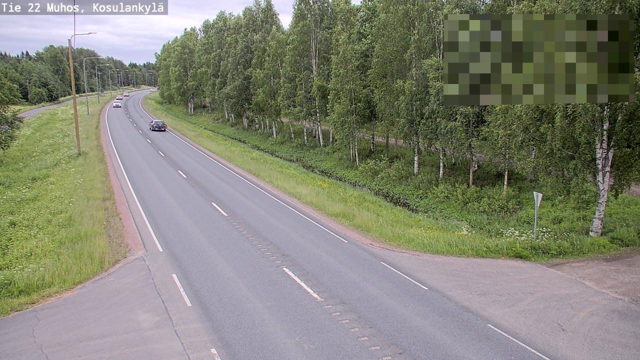 Weather Camera Image Road 22 Muhos, Kosulankylä, Muhos, Pohjois-Pohjanmaa