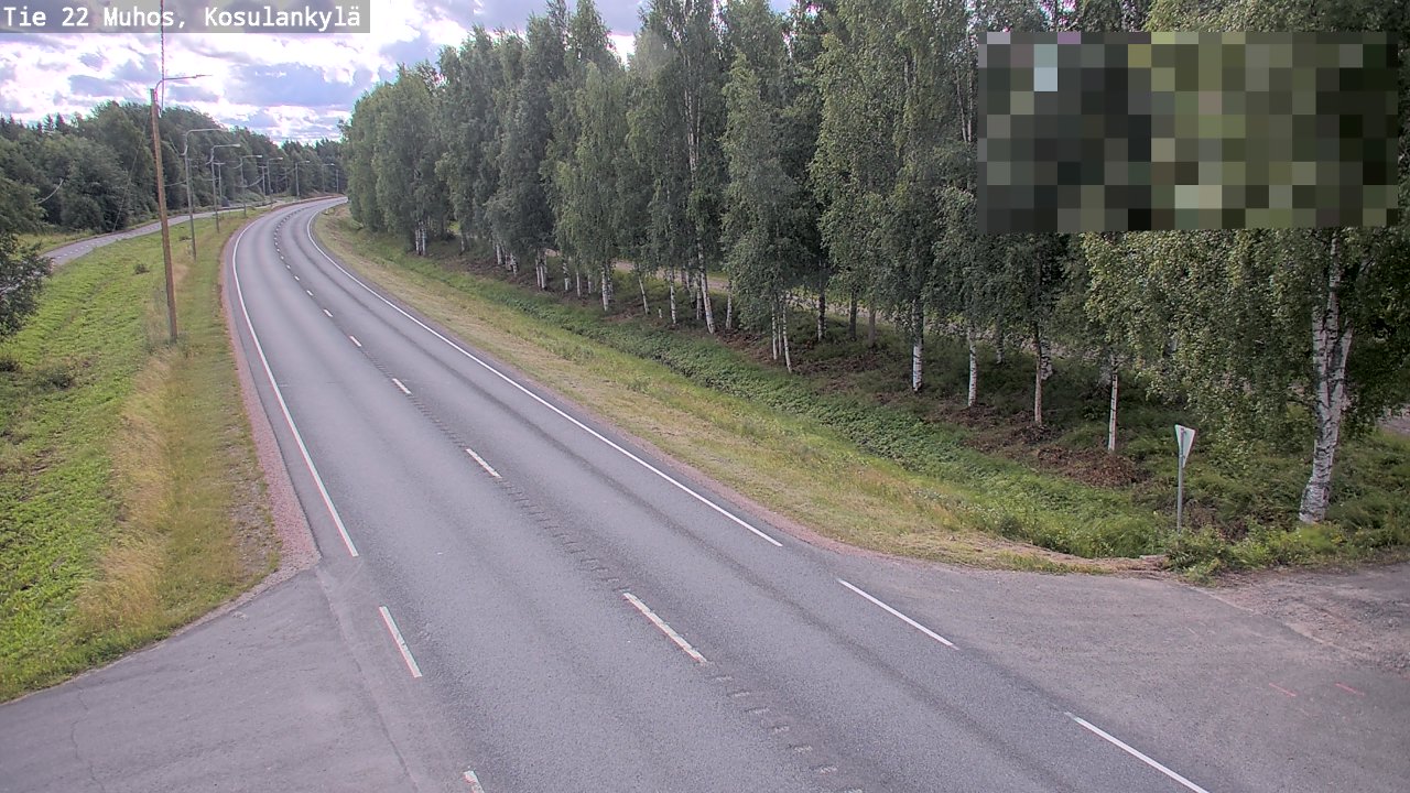 Weather Camera Image Road 22 Muhos, Kosulankylä, Muhos, Pohjois-Pohjanmaa