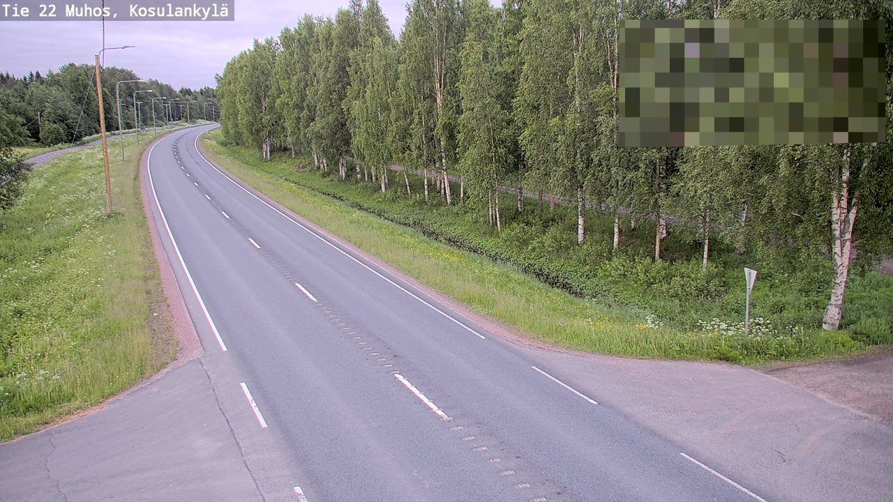 Weather Camera Image Road 22 Muhos, Kosulankylä, Muhos, Pohjois-Pohjanmaa