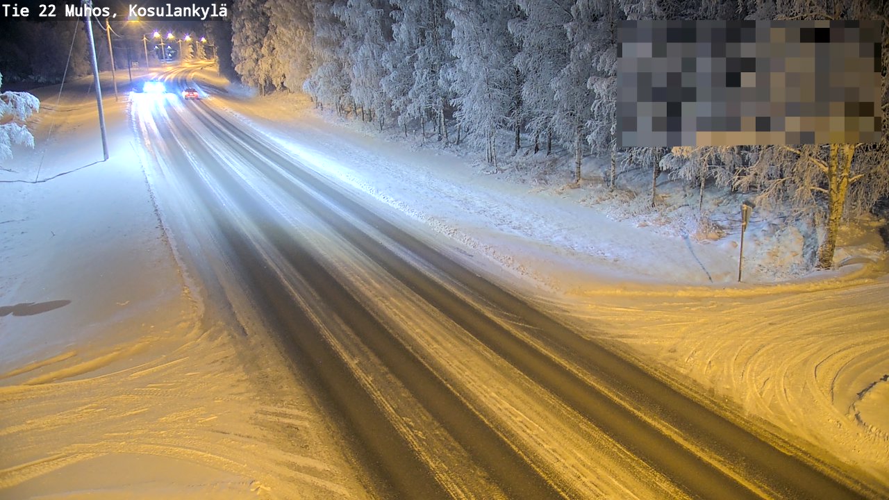 Weather Camera Image Väg 22 Muhos, Kosulankylä, Muhos, Pohjois-Pohjanmaa