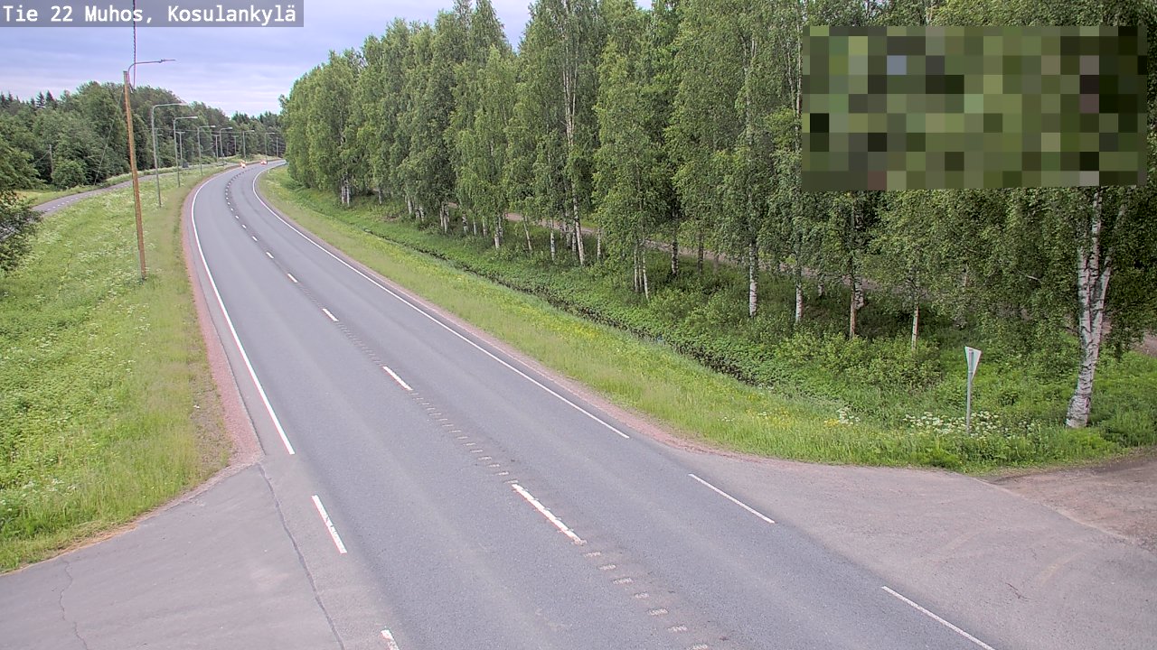 Weather Camera Image Road 22 Muhos, Kosulankylä, Muhos, Pohjois-Pohjanmaa