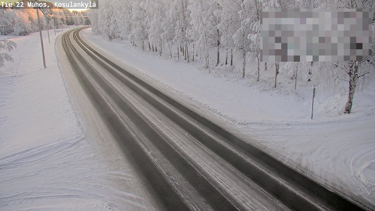 Weather Camera Image Road 22 Muhos, Kosulankylä, Muhos, Pohjois-Pohjanmaa