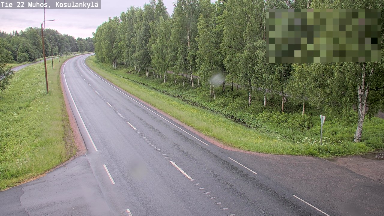 Weather Camera Image Road 22 Muhos, Kosulankylä, Muhos, Pohjois-Pohjanmaa