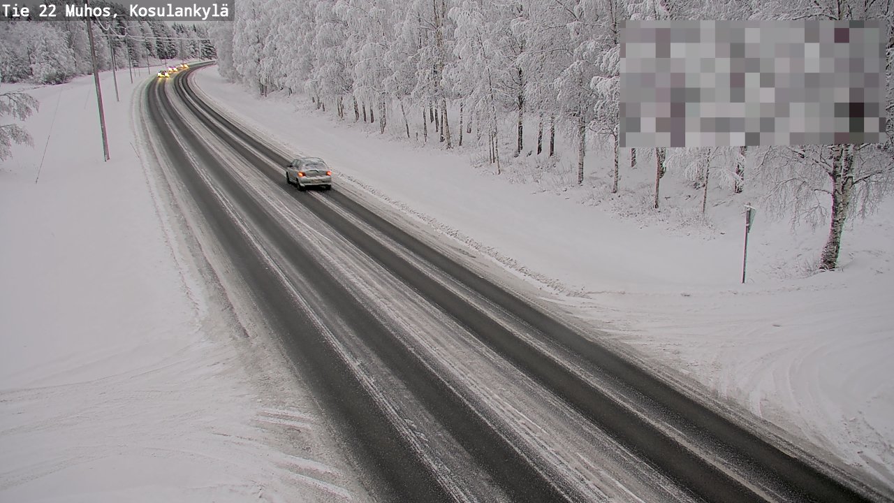 Weather Camera Image Väg 22 Muhos, Kosulankylä, Muhos, Pohjois-Pohjanmaa