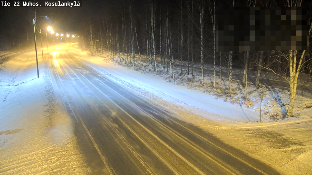 Weather Camera Image Väg 22 Muhos, Kosulankylä, Muhos, Pohjois-Pohjanmaa
