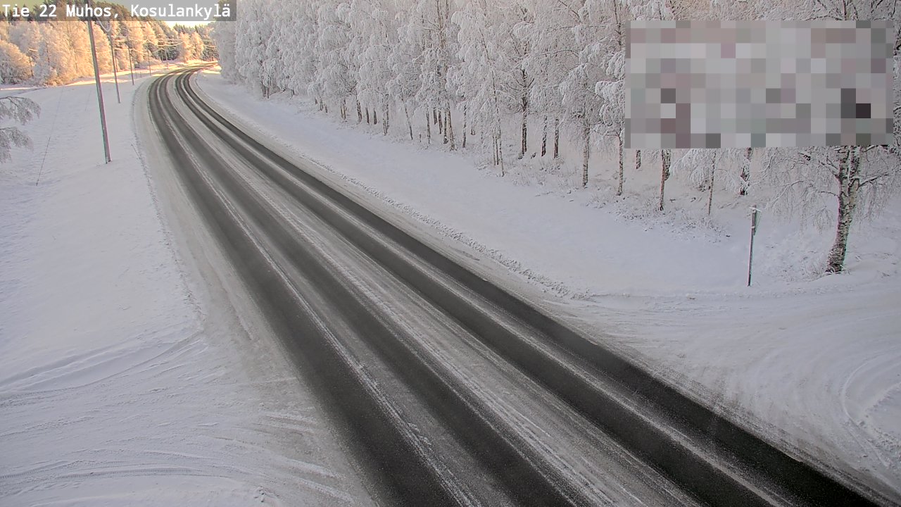 Weather Camera Image Road 22 Muhos, Kosulankylä, Muhos, Pohjois-Pohjanmaa