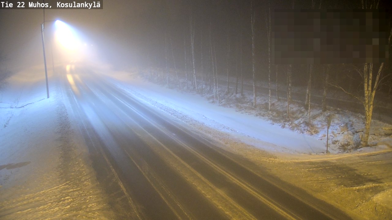 Weather Camera Image Väg 22 Muhos, Kosulankylä, Muhos, Pohjois-Pohjanmaa