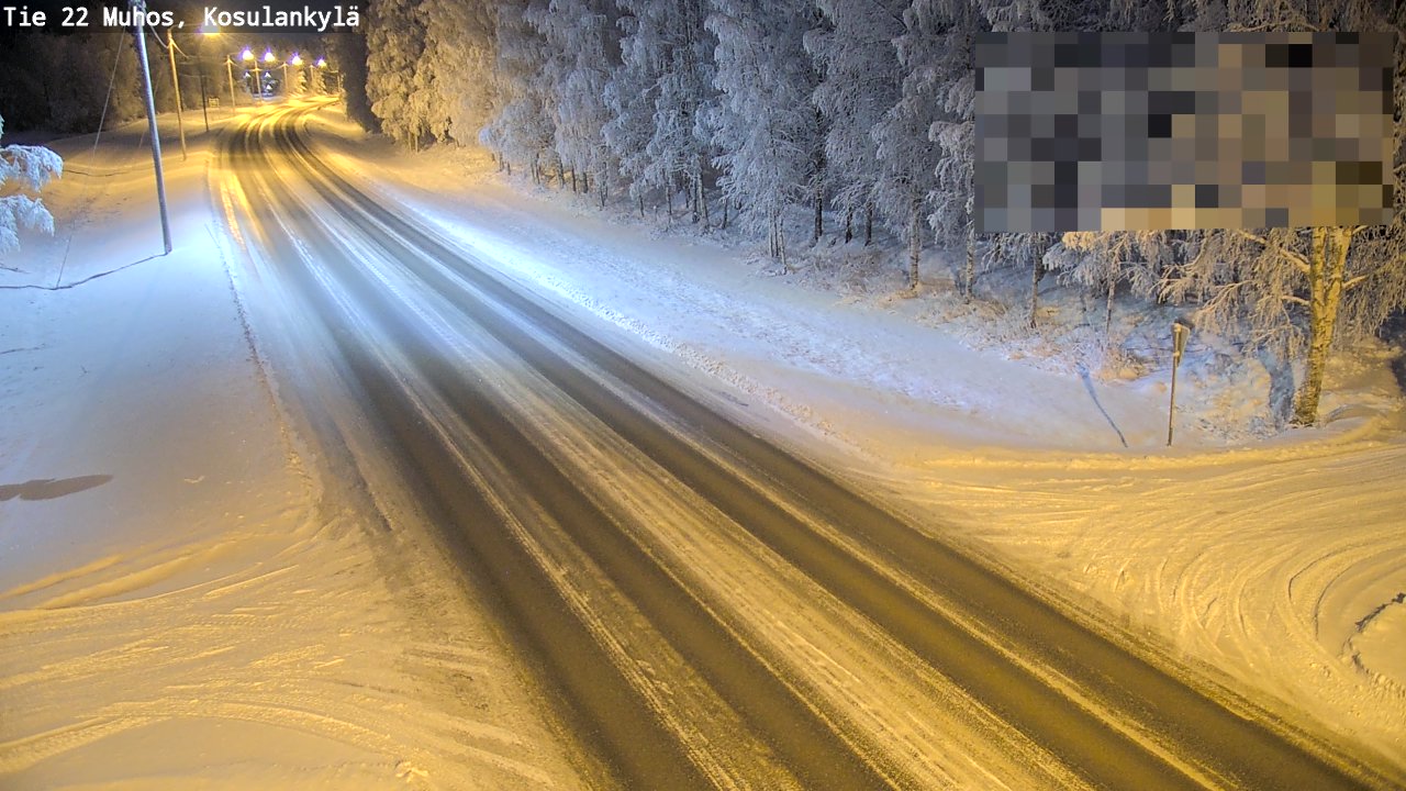 Weather Camera Image Väg 22 Muhos, Kosulankylä, Muhos, Pohjois-Pohjanmaa