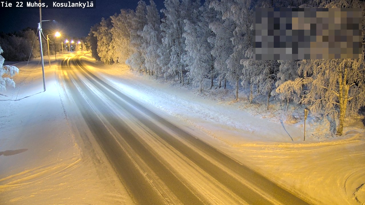 Weather Camera Image Road 22 Muhos, Kosulankylä, Muhos, Pohjois-Pohjanmaa