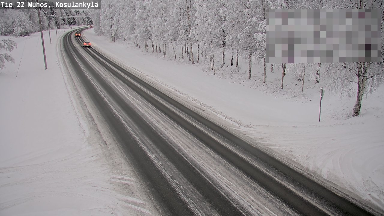 Weather Camera Image Väg 22 Muhos, Kosulankylä, Muhos, Pohjois-Pohjanmaa