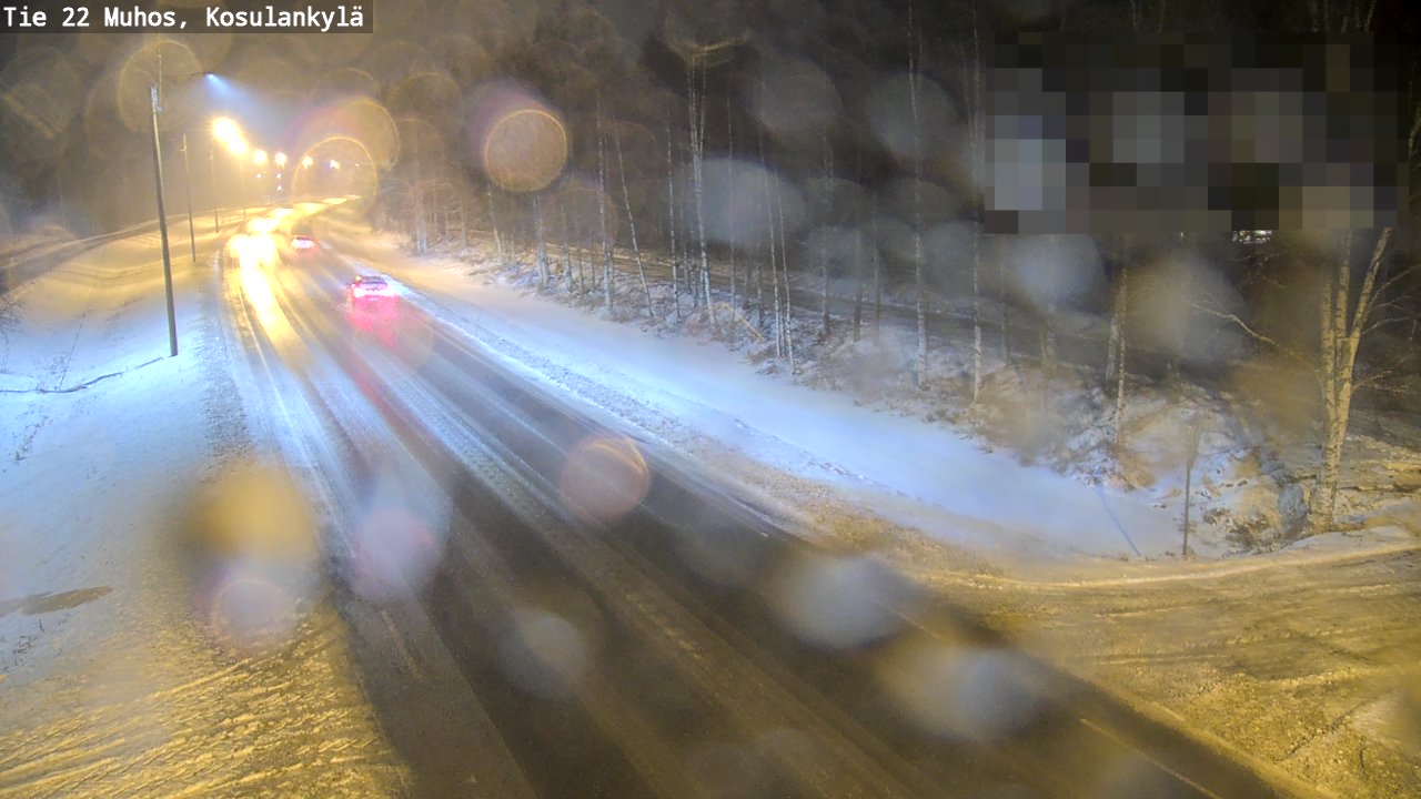 Weather Camera Image Väg 22 Muhos, Kosulankylä, Muhos, Pohjois-Pohjanmaa