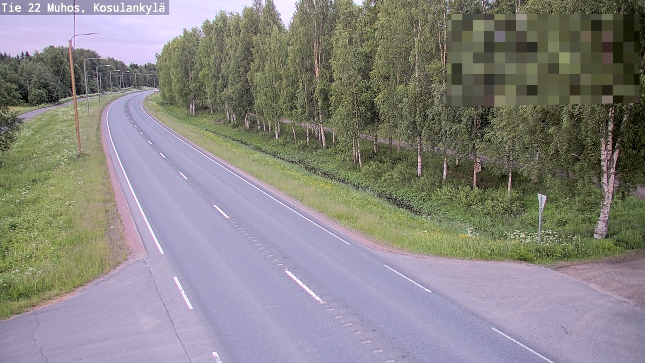 Weather Camera Image Road 22 Muhos, Kosulankylä, Muhos, Pohjois-Pohjanmaa