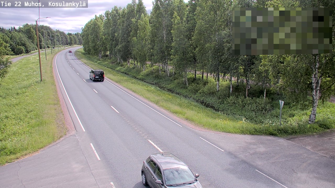Weather Camera Image Road 22 Muhos, Kosulankylä, Muhos, Pohjois-Pohjanmaa