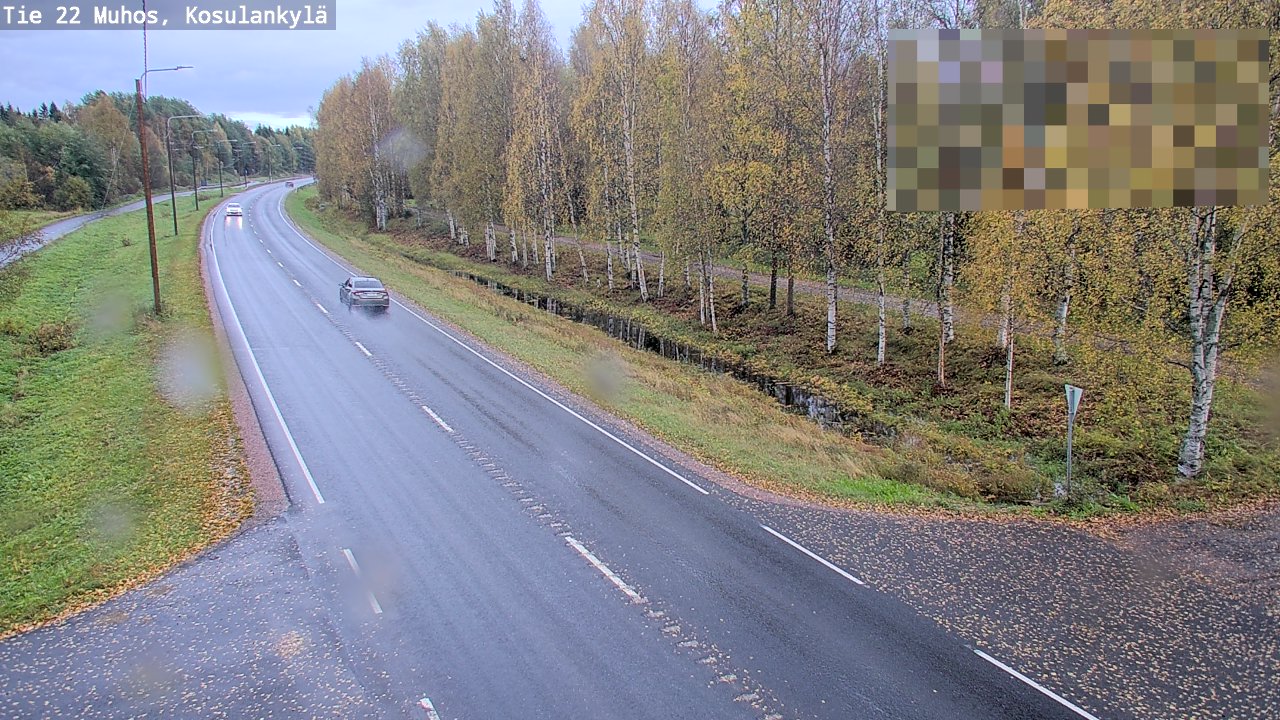 Weather Camera Image Road 22 Muhos, Kosulankylä, Muhos, Pohjois-Pohjanmaa