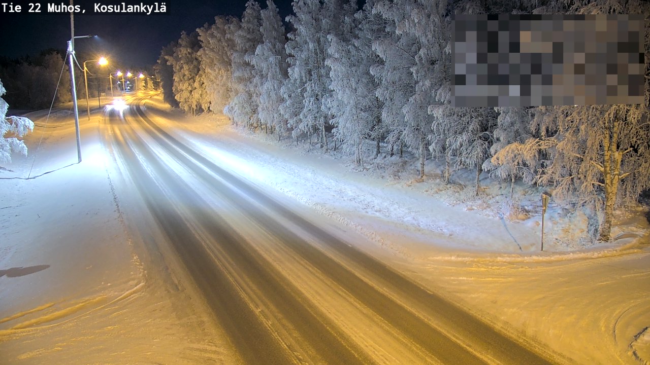 Weather Camera Image Road 22 Muhos, Kosulankylä, Muhos, Pohjois-Pohjanmaa