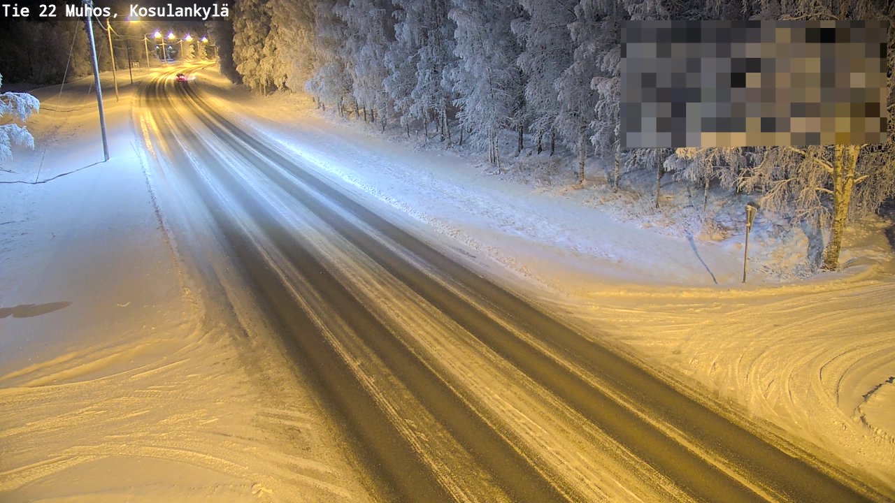 Weather Camera Image Väg 22 Muhos, Kosulankylä, Muhos, Pohjois-Pohjanmaa