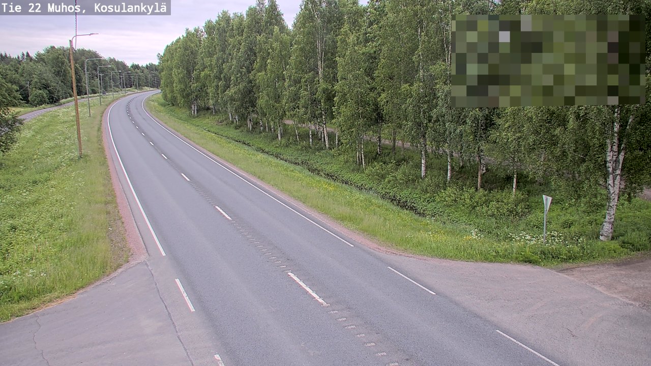Weather Camera Image Road 22 Muhos, Kosulankylä, Muhos, Pohjois-Pohjanmaa
