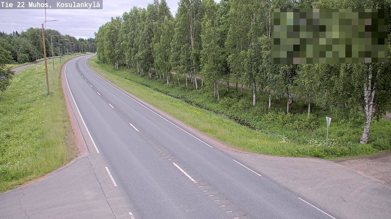 Weather Camera Image Road 22 Muhos, Kosulankylä, Muhos, Pohjois-Pohjanmaa
