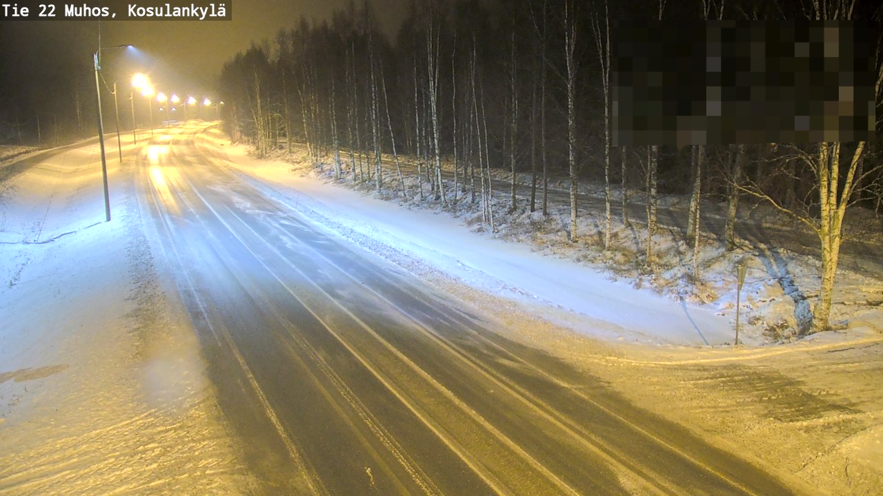 Weather Camera Image Väg 22 Muhos, Kosulankylä, Muhos, Pohjois-Pohjanmaa