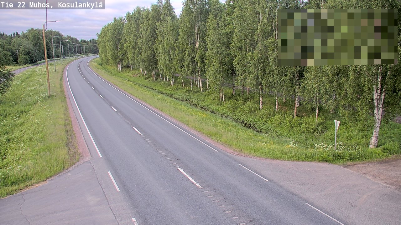 Weather Camera Image Road 22 Muhos, Kosulankylä, Muhos, Pohjois-Pohjanmaa