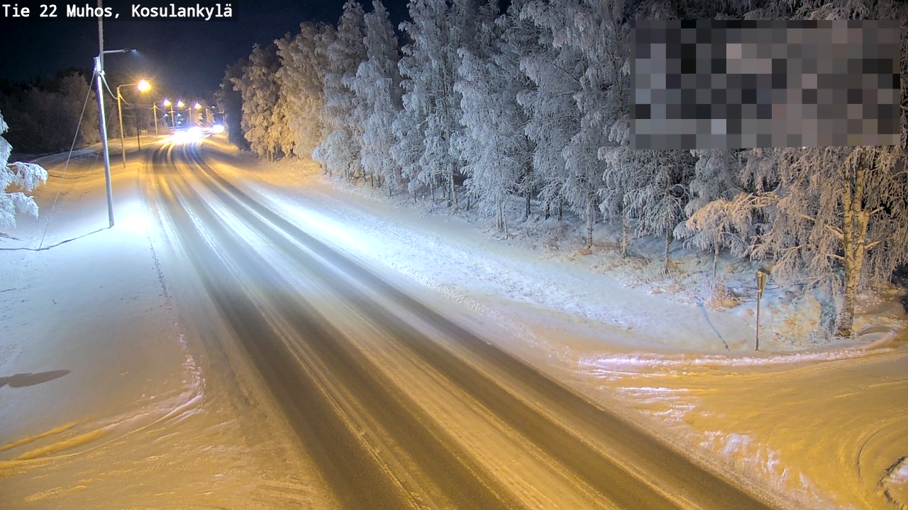Weather Camera Image Road 22 Muhos, Kosulankylä, Muhos, Pohjois-Pohjanmaa