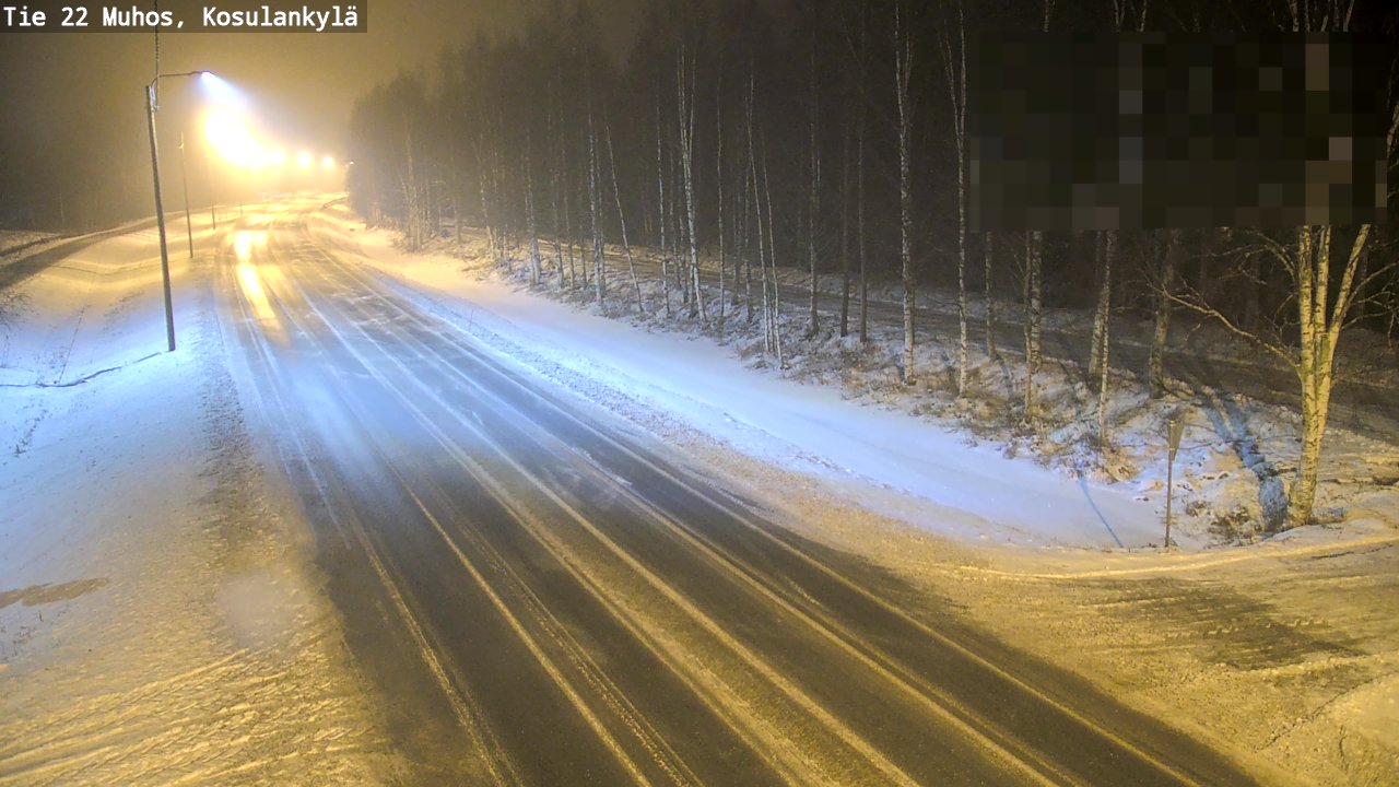 Weather Camera Image Väg 22 Muhos, Kosulankylä, Muhos, Pohjois-Pohjanmaa