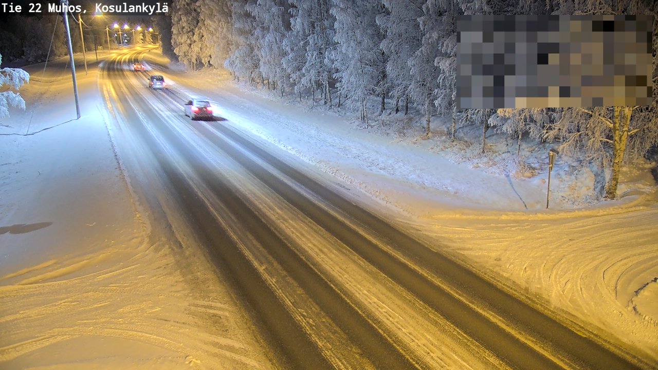 Weather Camera Image Road 22 Muhos, Kosulankylä, Muhos, Pohjois-Pohjanmaa