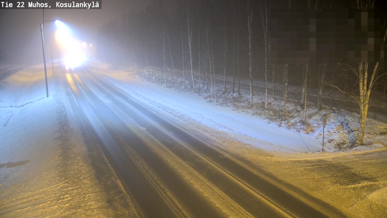 Weather Camera Image Väg 22 Muhos, Kosulankylä, Muhos, Pohjois-Pohjanmaa