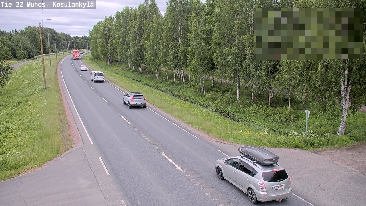 Weather Camera Image Road 22 Muhos, Kosulankylä, Muhos, Pohjois-Pohjanmaa
