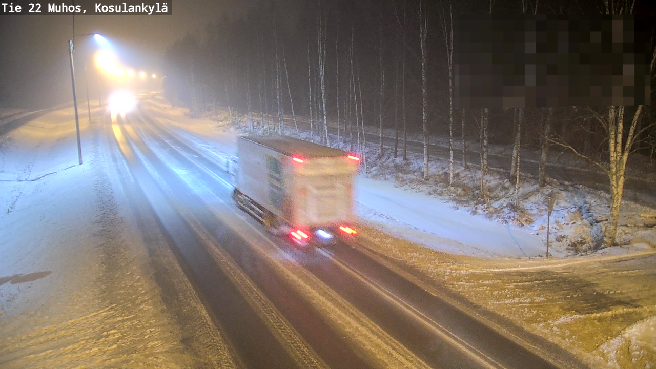 Weather Camera Image Väg 22 Muhos, Kosulankylä, Muhos, Pohjois-Pohjanmaa