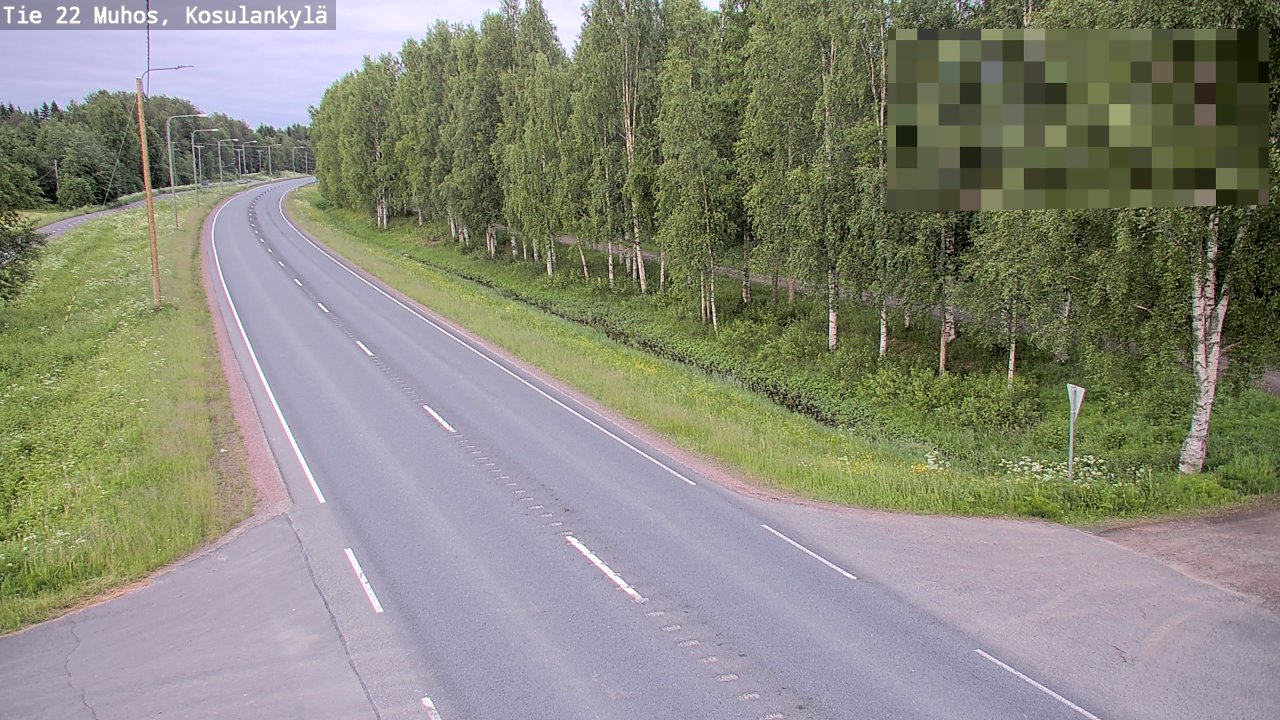 Weather Camera Image Road 22 Muhos, Kosulankylä, Muhos, Pohjois-Pohjanmaa
