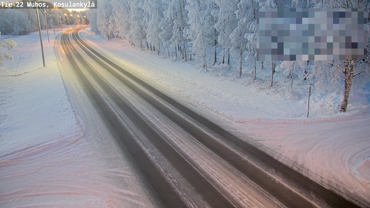 Weather Camera Image Road 22 Muhos, Kosulankylä, Muhos, Pohjois-Pohjanmaa
