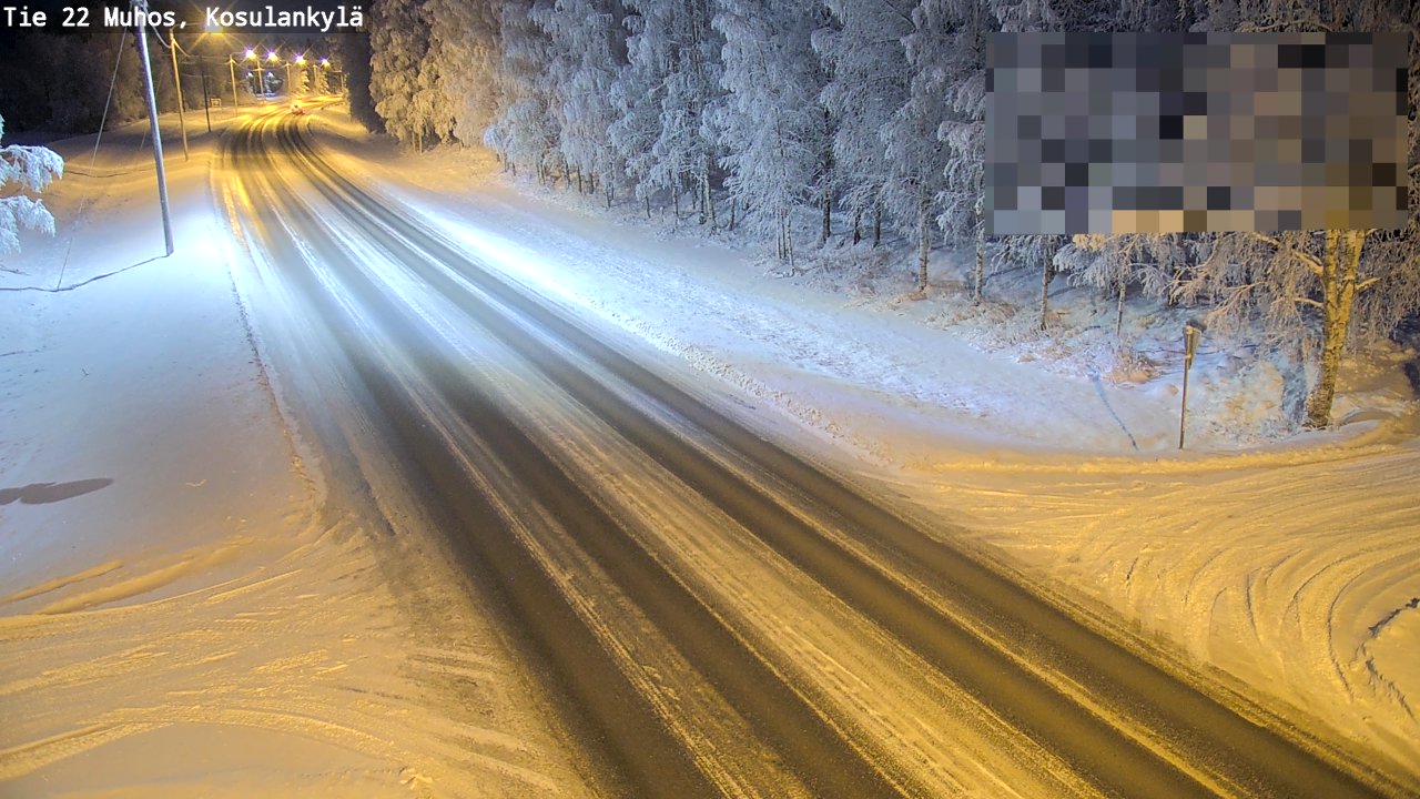 Weather Camera Image Väg 22 Muhos, Kosulankylä, Muhos, Pohjois-Pohjanmaa