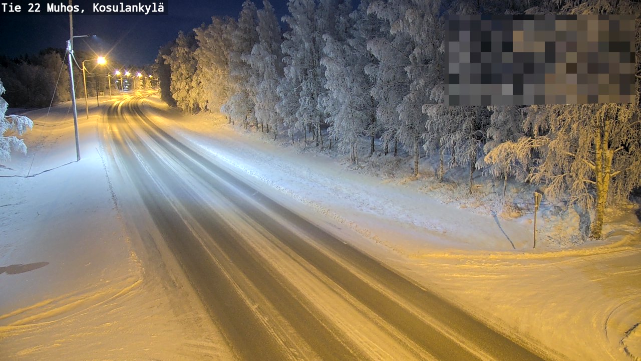 Weather Camera Image Road 22 Muhos, Kosulankylä, Muhos, Pohjois-Pohjanmaa