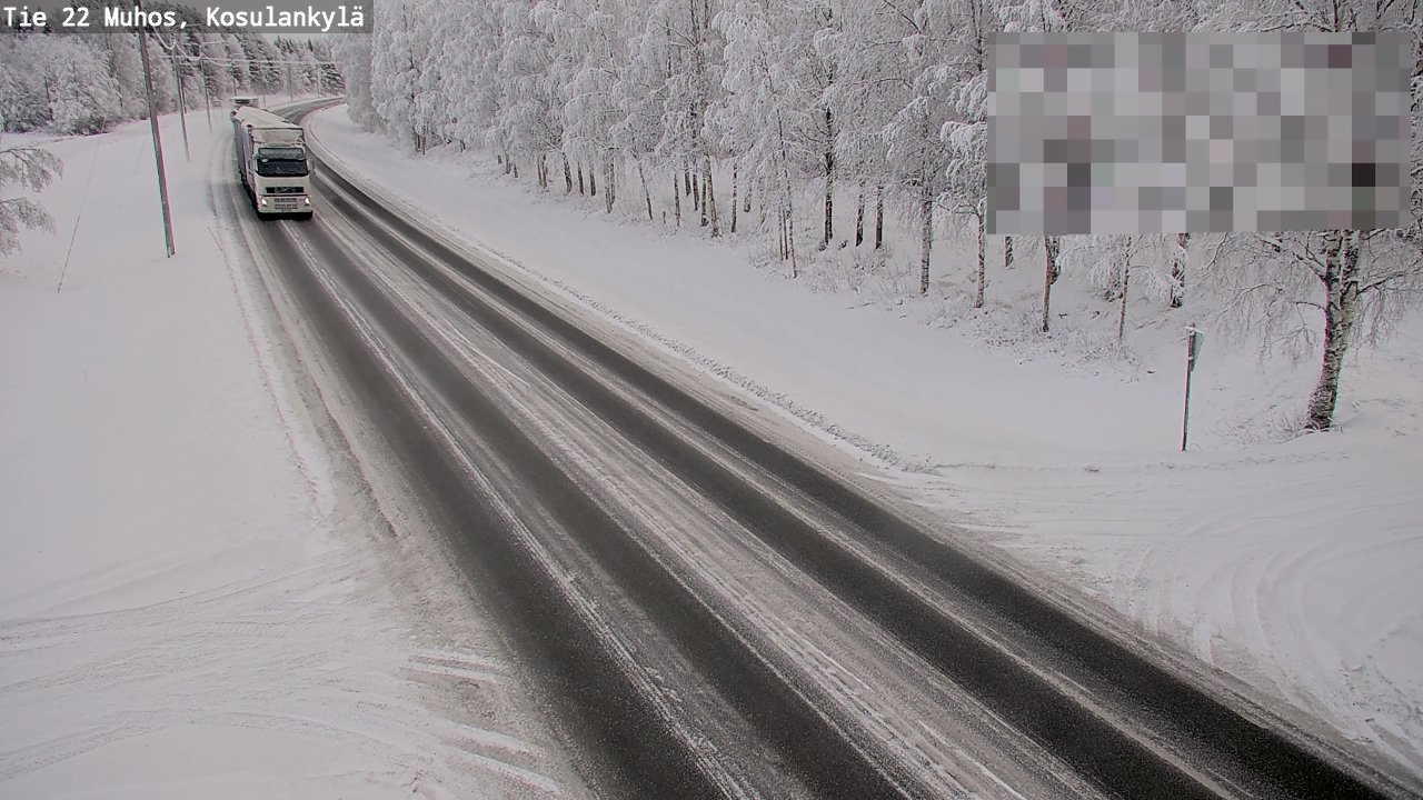 Weather Camera Image Väg 22 Muhos, Kosulankylä, Muhos, Pohjois-Pohjanmaa