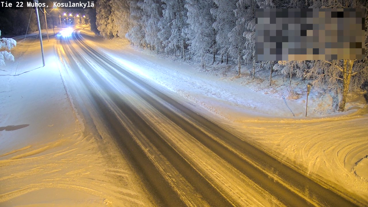 Weather Camera Image Väg 22 Muhos, Kosulankylä, Muhos, Pohjois-Pohjanmaa