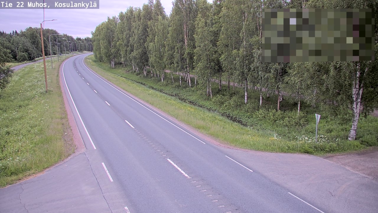 Weather Camera Image Road 22 Muhos, Kosulankylä, Muhos, Pohjois-Pohjanmaa