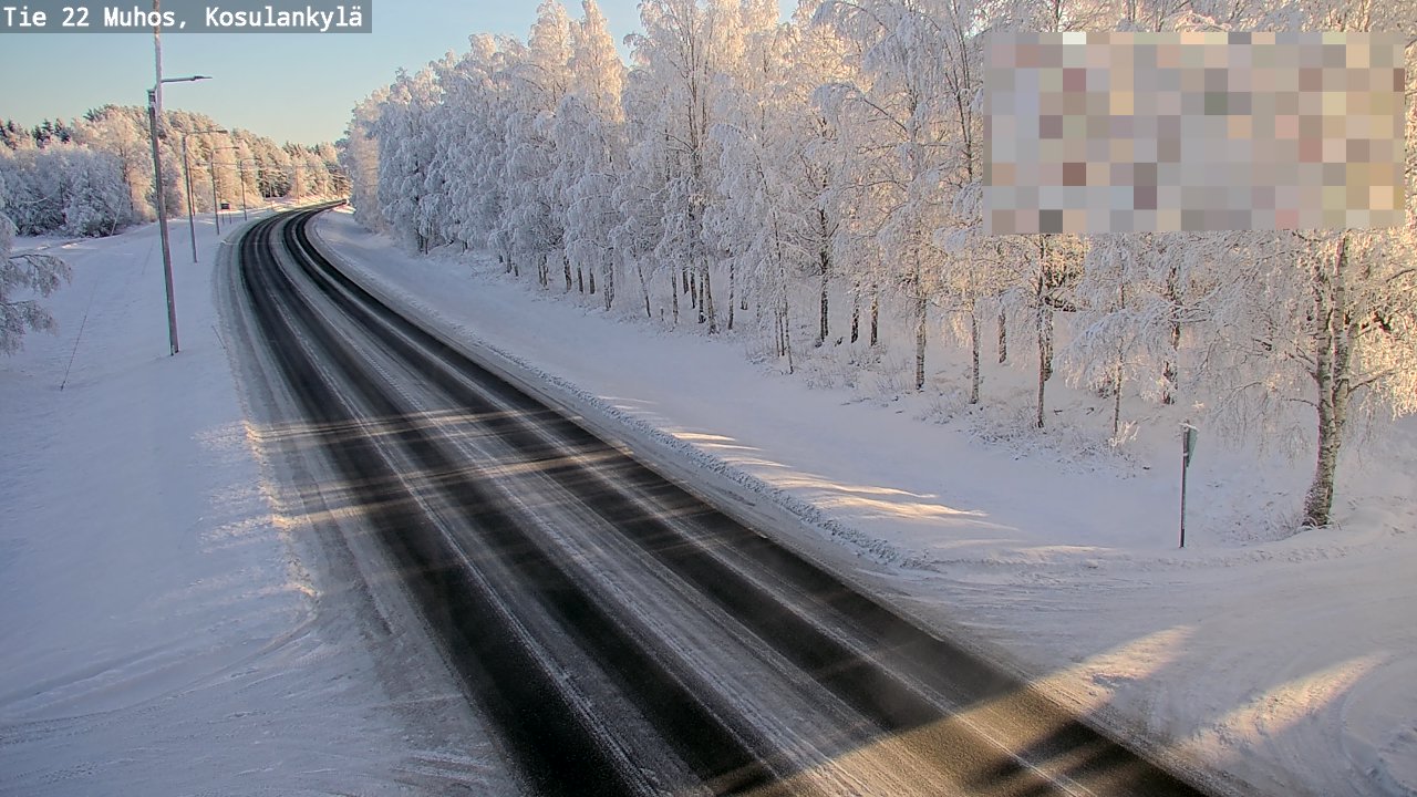 Weather Camera Image Road 22 Muhos, Kosulankylä, Muhos, Pohjois-Pohjanmaa