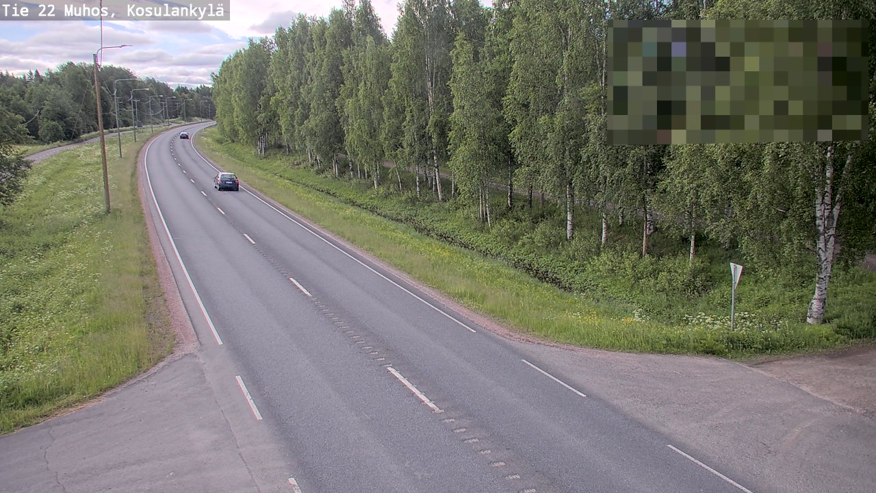 Weather Camera Image Road 22 Muhos, Kosulankylä, Muhos, Pohjois-Pohjanmaa