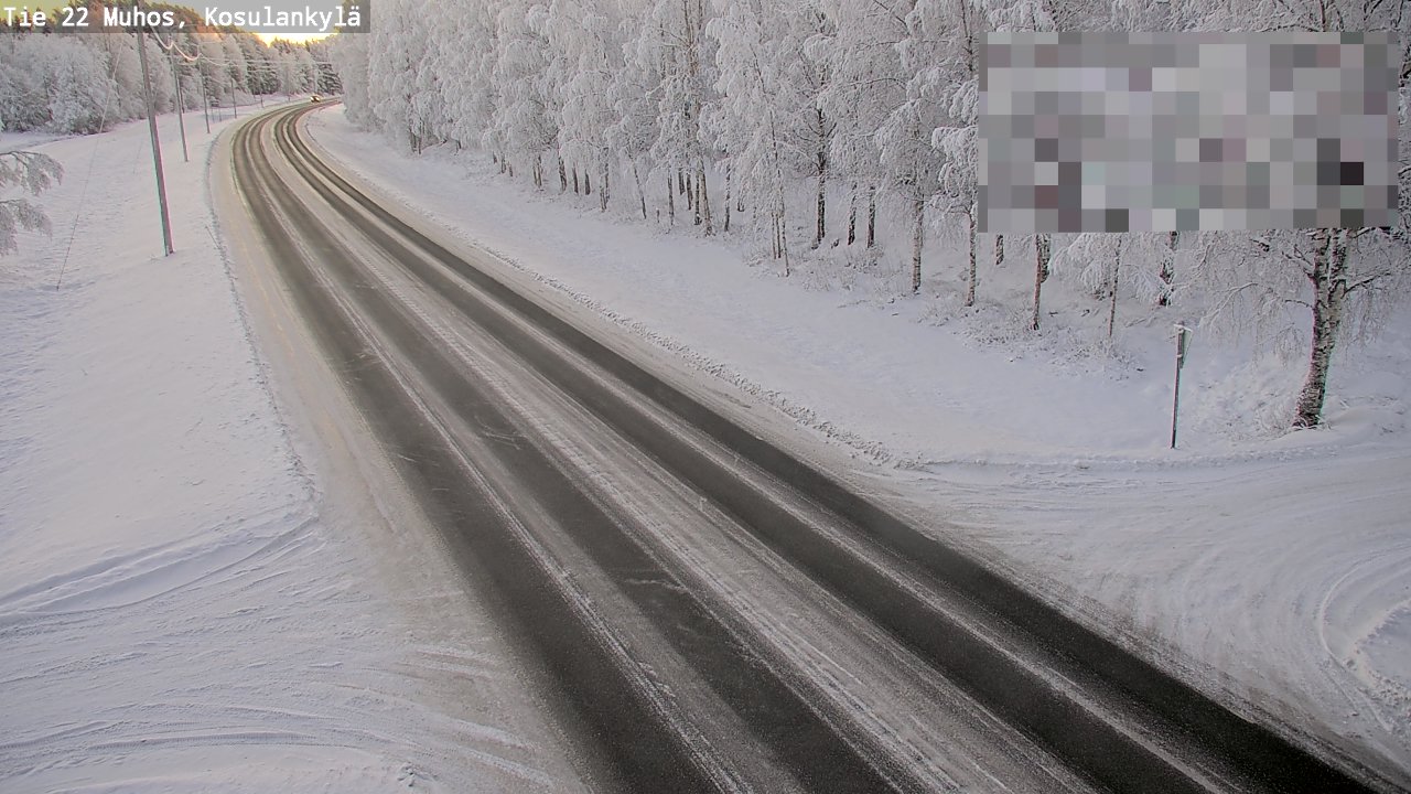 Weather Camera Image Road 22 Muhos, Kosulankylä, Muhos, Pohjois-Pohjanmaa