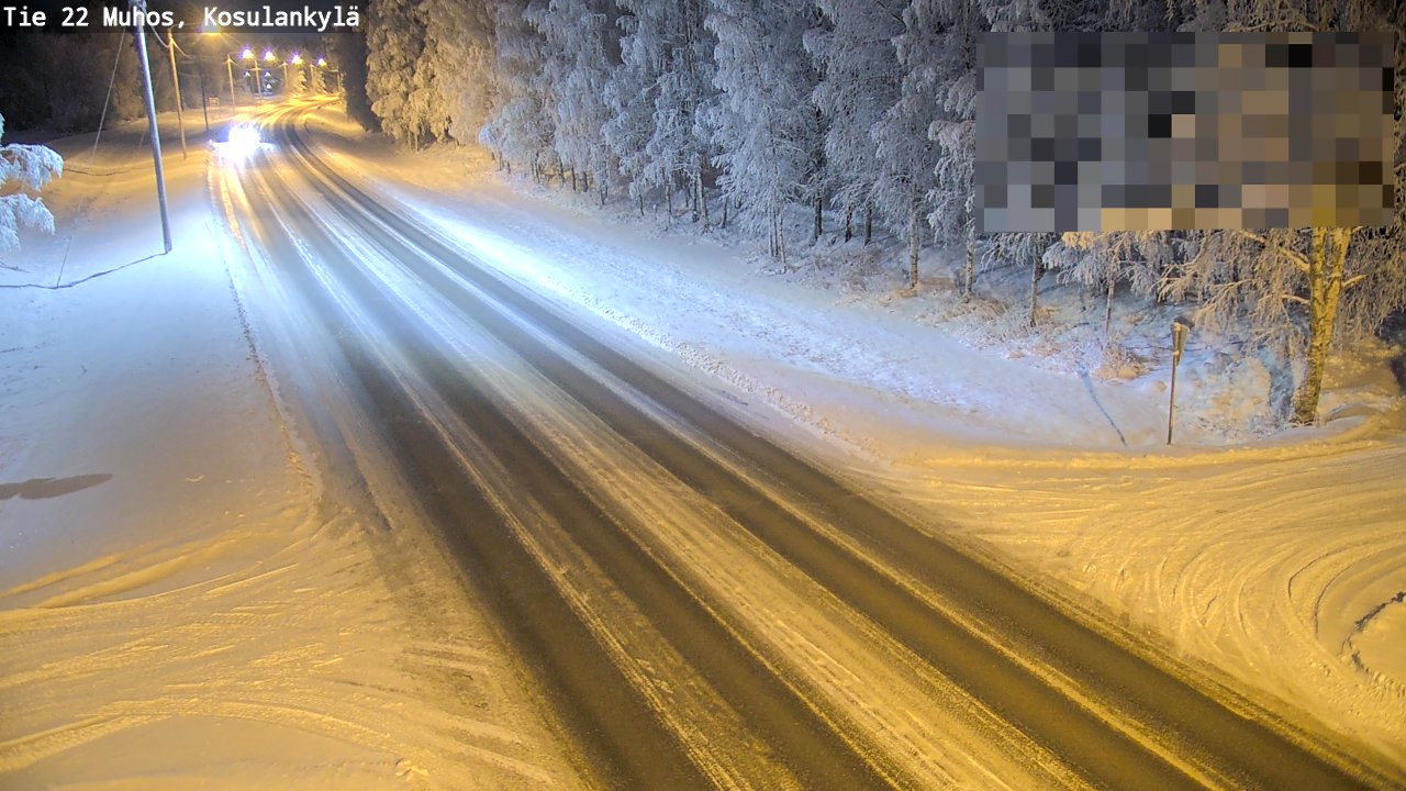 Weather Camera Image Väg 22 Muhos, Kosulankylä, Muhos, Pohjois-Pohjanmaa
