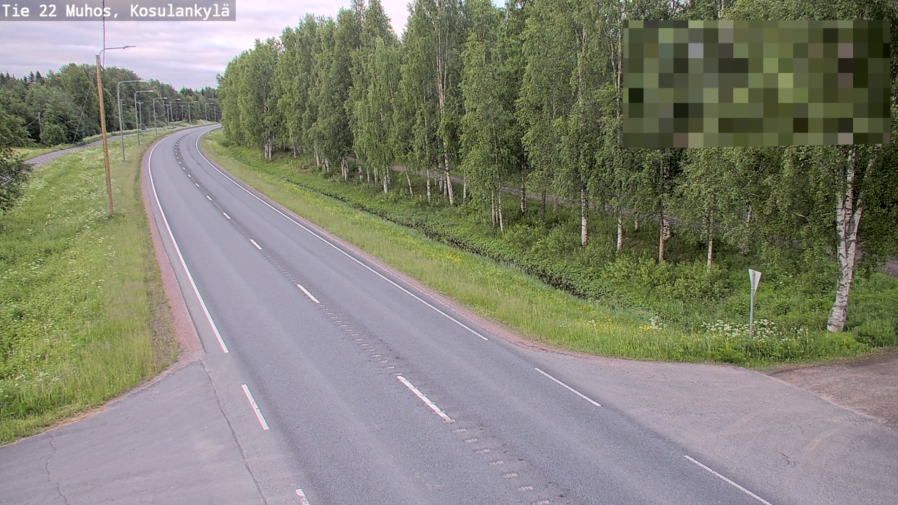 Weather Camera Image Road 22 Muhos, Kosulankylä, Muhos, Pohjois-Pohjanmaa