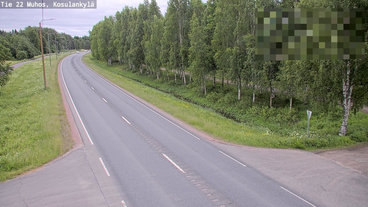 Weather Camera Image Road 22 Muhos, Kosulankylä, Muhos, Pohjois-Pohjanmaa