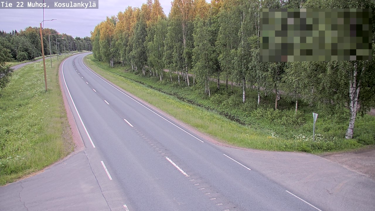 Weather Camera Image Road 22 Muhos, Kosulankylä, Muhos, Pohjois-Pohjanmaa