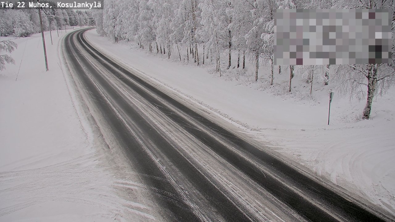 Weather Camera Image Väg 22 Muhos, Kosulankylä, Muhos, Pohjois-Pohjanmaa