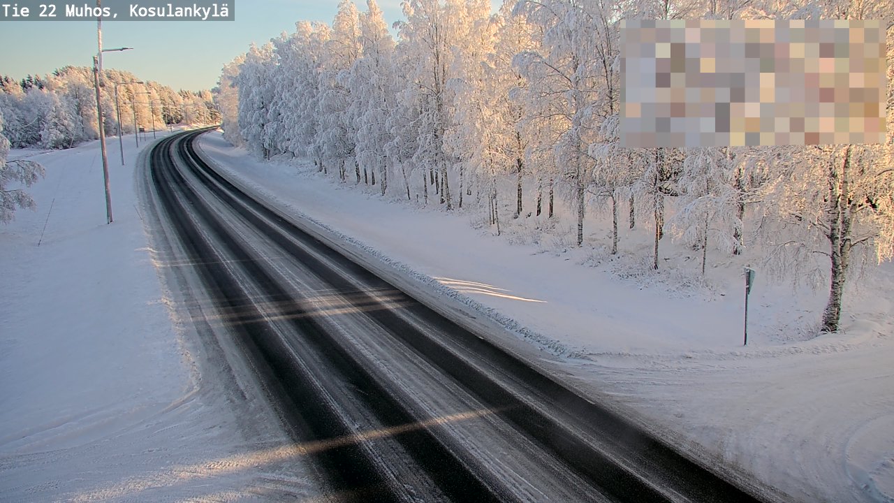 Weather Camera Image Road 22 Muhos, Kosulankylä, Muhos, Pohjois-Pohjanmaa