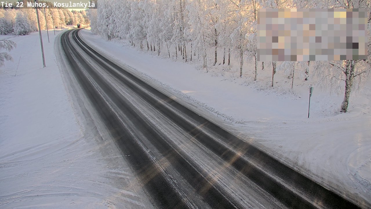 Weather Camera Image Road 22 Muhos, Kosulankylä, Muhos, Pohjois-Pohjanmaa