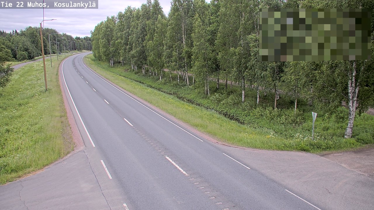 Weather Camera Image Road 22 Muhos, Kosulankylä, Muhos, Pohjois-Pohjanmaa